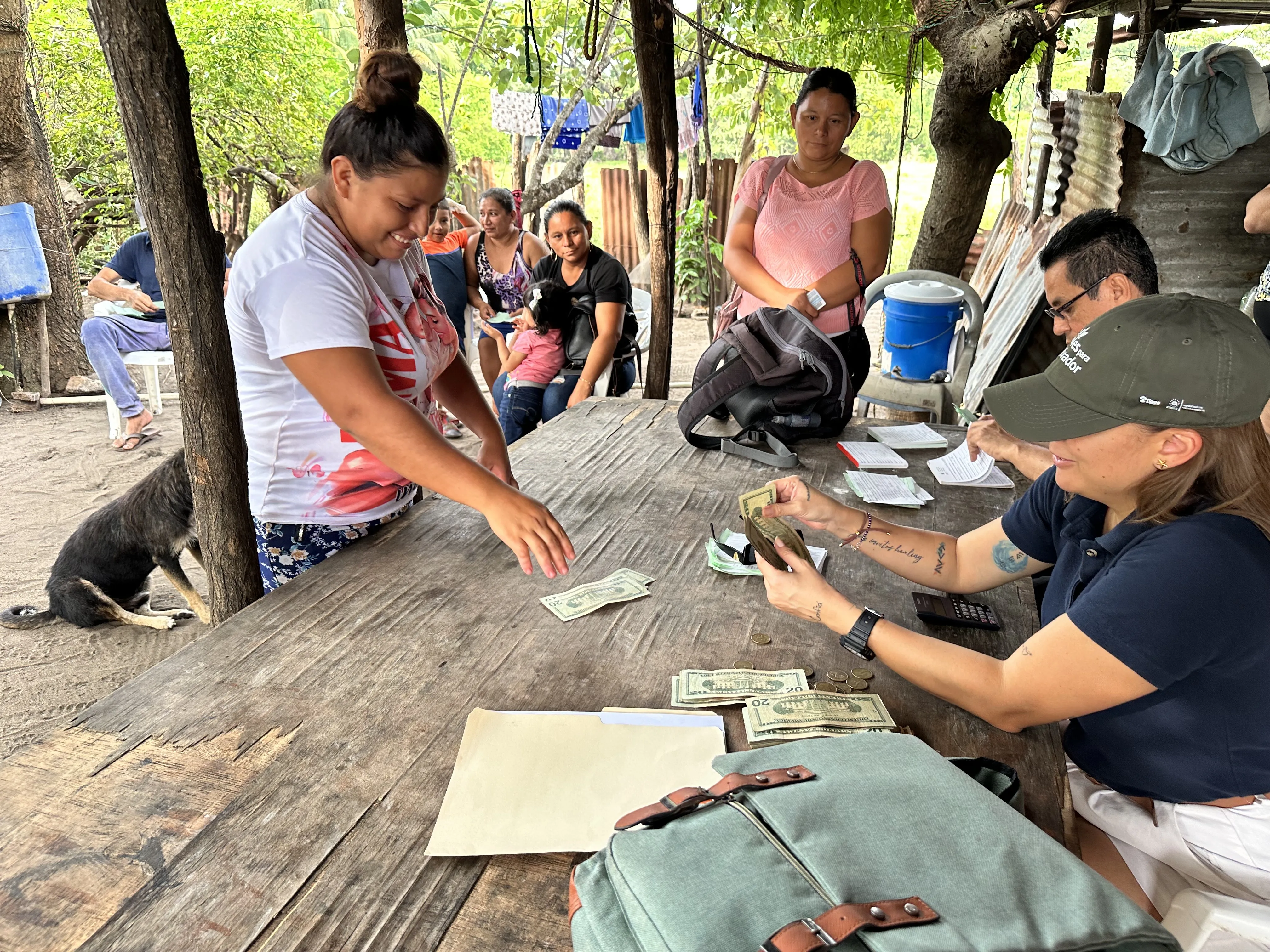 receiving a small contribution for securing the turtle eggs.