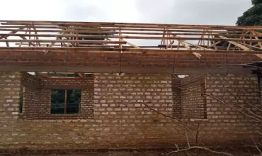 roof on the kitchen
